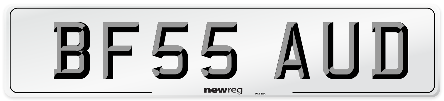 BF55 AUD Number Plate from New Reg